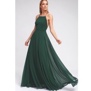 Lulus Mythical Kind of Love Emerald Green Dress